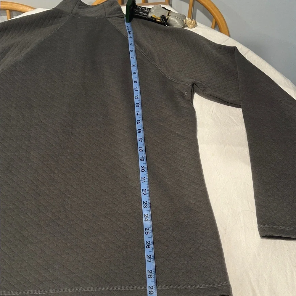 Brothers & Sons Quilted Pullover Gray Quarter Snap Sweatshirt Men’s Medium - Picture 7 of 7